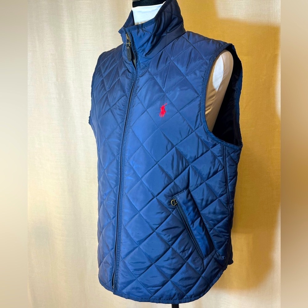 Polo by Ralph Lauren Navy Blue Quilted Puffer Vest (mens/women’s?)size Large